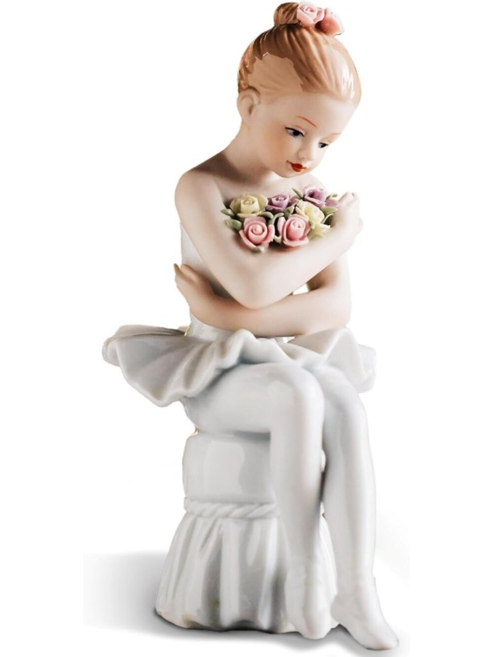 Charming Porcelain Figurines - Heartfelt Memory Sculpture, Unique Home Decor